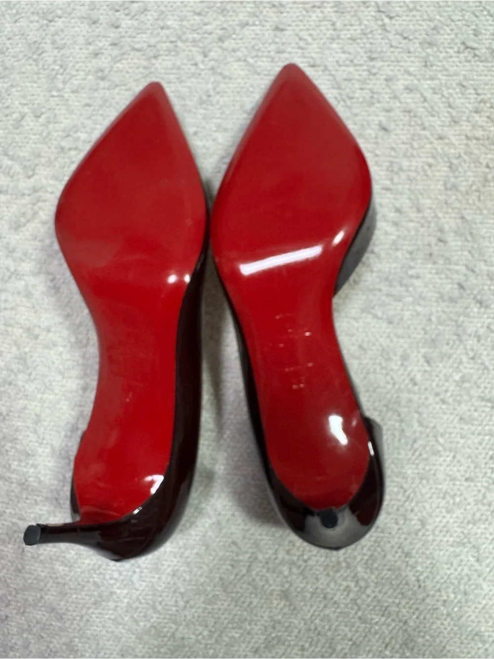 Christian Louboutin Iriza Patent Leather d’Orsay Pumps Oxblood Red Sole EU 36